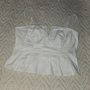 Reformation White Crop Top